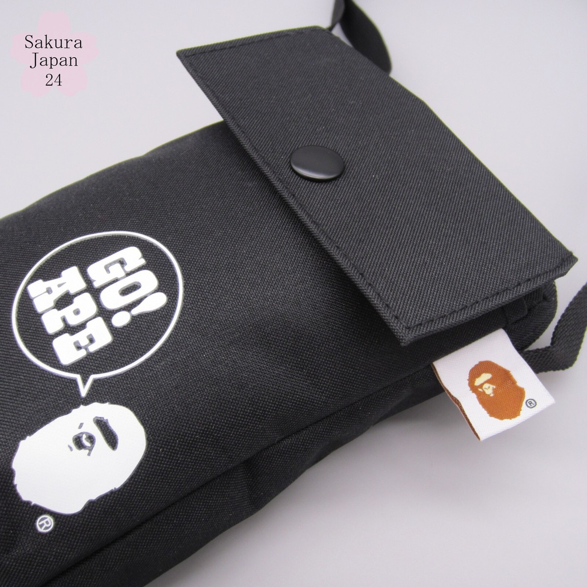 A BATHING APE ブラックジップポーチ A BATHING APE ブラックジップポーチ