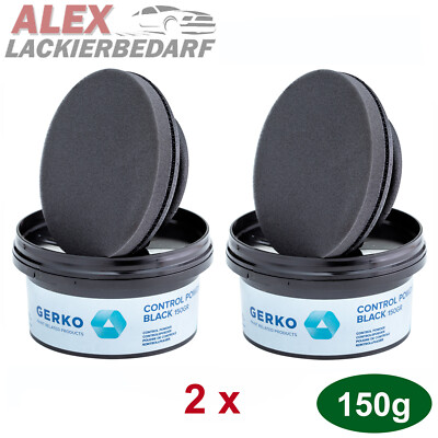 2x GERKO Kontrollpulver 150g + Pad schwarz Schleif Kontrast Pulver 