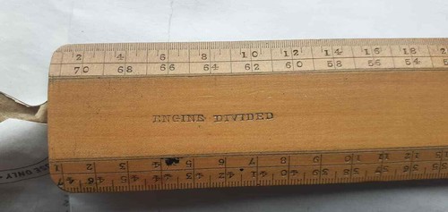Vintage rule,1960s,Engine David,Negrett Zambra London, good condition,1 feet - Picture 5 of 6