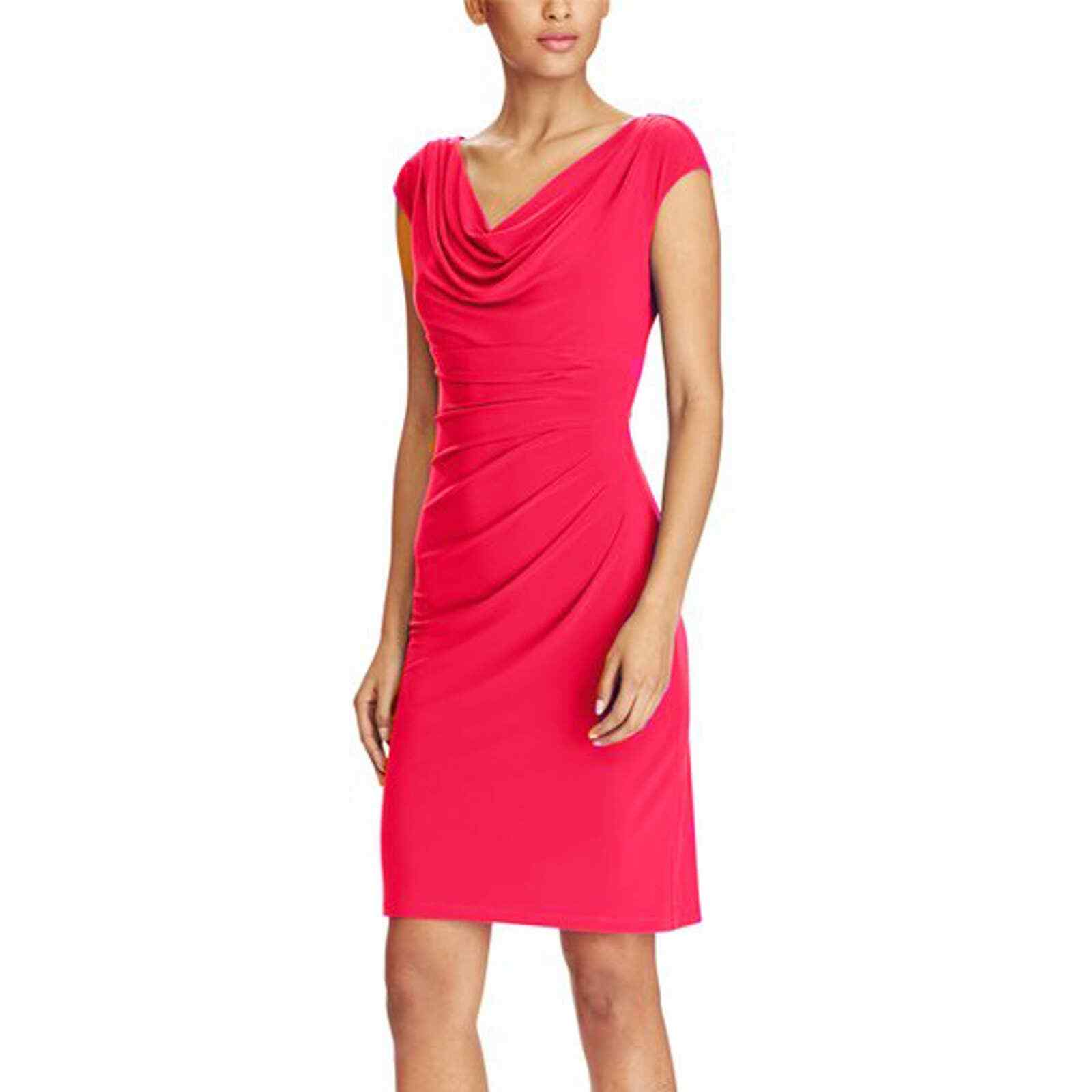 ralph lauren jersey cowl neck dress