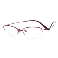 Flexible -Titanium Eyewear Women's Half Rim Eyeglass Frame Optical RX Able