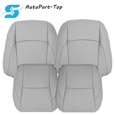 For LEXUS ES350 2007-2012 Driver Passenger Bottom Top Leather Seat Cover Gray