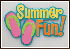 Summer Fun Title Premade Paper Piecing Embellishment for Pages PCC