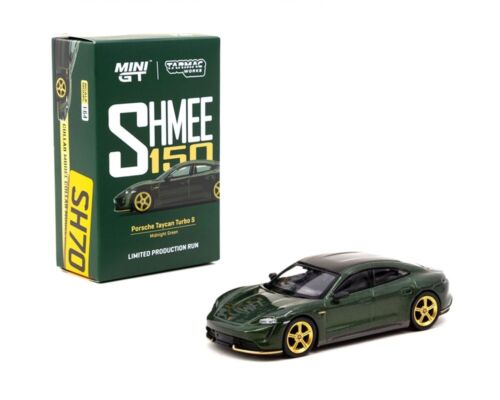 Mini GT x Tarmac Works 1:64 SHMEE 150 Porsche Taycan Turbo S MGT00274-R Green