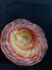 HUGE Murano Hand Blown Glass Centerpiece Bowl BEAUTIFUL COLORS!! 15.5”