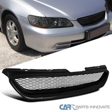 Fits 98-02 Honda Accord 2dr Coupe Black Abs Front Mesh Style Hood Grill Grille
