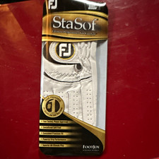 FootJoy StaSof Men's Cadet Medium Left Hand White Leather Golf Glove Perforated