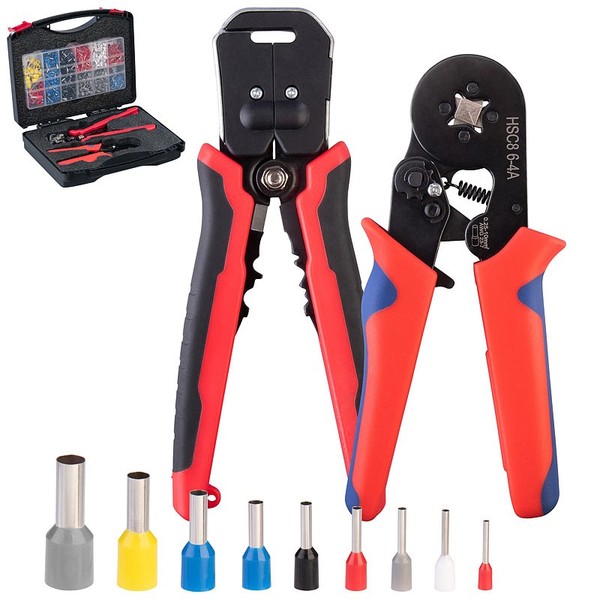 Agt Crimpzangen-Set Mit Crimpzange, Abisolierzange & 1.900 AderendhüLsen-image