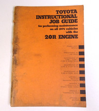 1975 Toyota 20R Engine Maintenance Book Instructional Job Guide Service Manual
