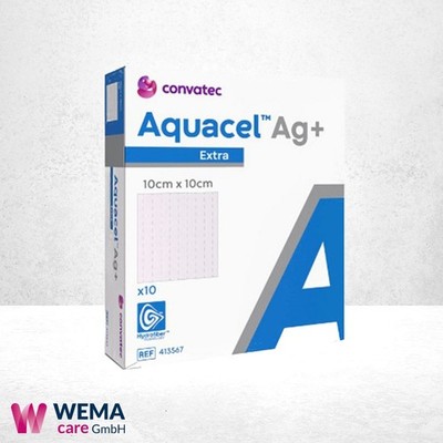 ConvaTec Aquacel  Ag+ Extra - 10 cm x 10 cm   10 Stück - PZN 10203810