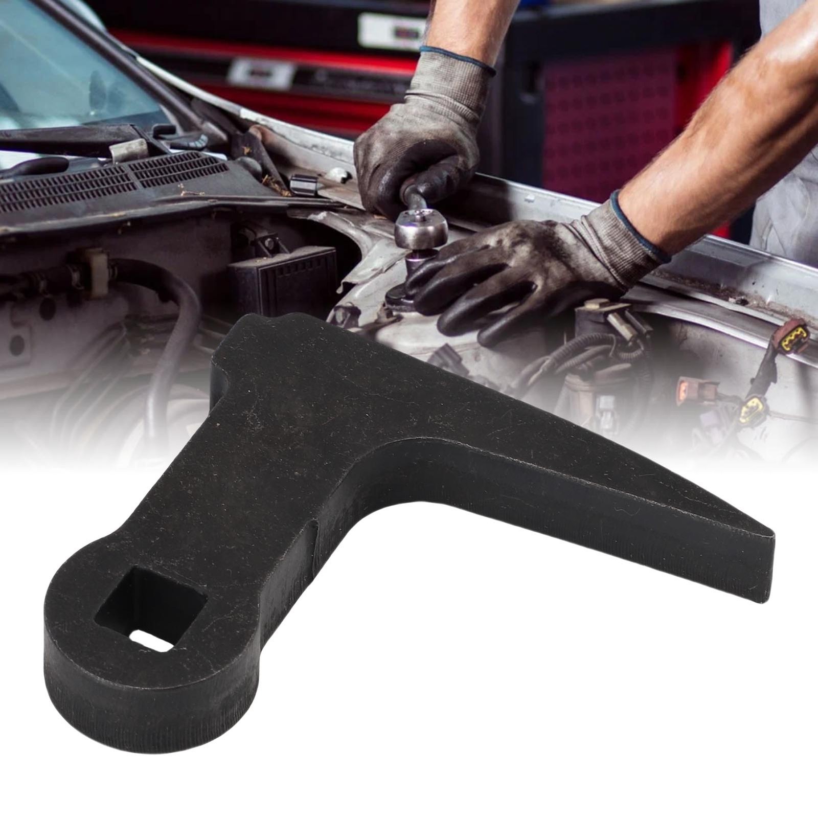 Pry Bar Wrench Adaptor Head Iron Structure Compact 90° Bend 3/8inch Crowbar