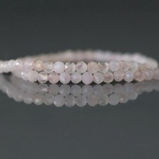 2.8-3mm Pink Morganite Beads Faceted Round Micro Gemstone 15" Strand DIY