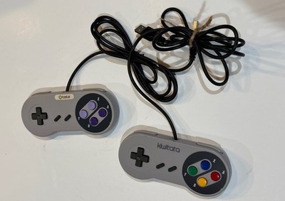 Lot of 2 Retro USB Controllers   Kiwitata & Tatar SNES Style Gamepads