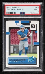 2022 Panini Donruss Rated Rookie Aidan Hutchinson #313 PSA 9 MINT Rookie RC