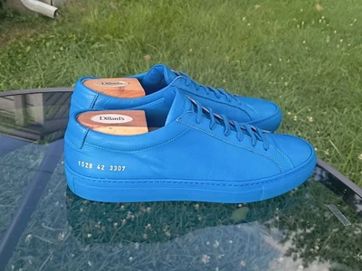 Common Projects Achilles Low Blue 42EU 9/9.5US 1528 w/ COA EUC $450 - Image 1 of 4