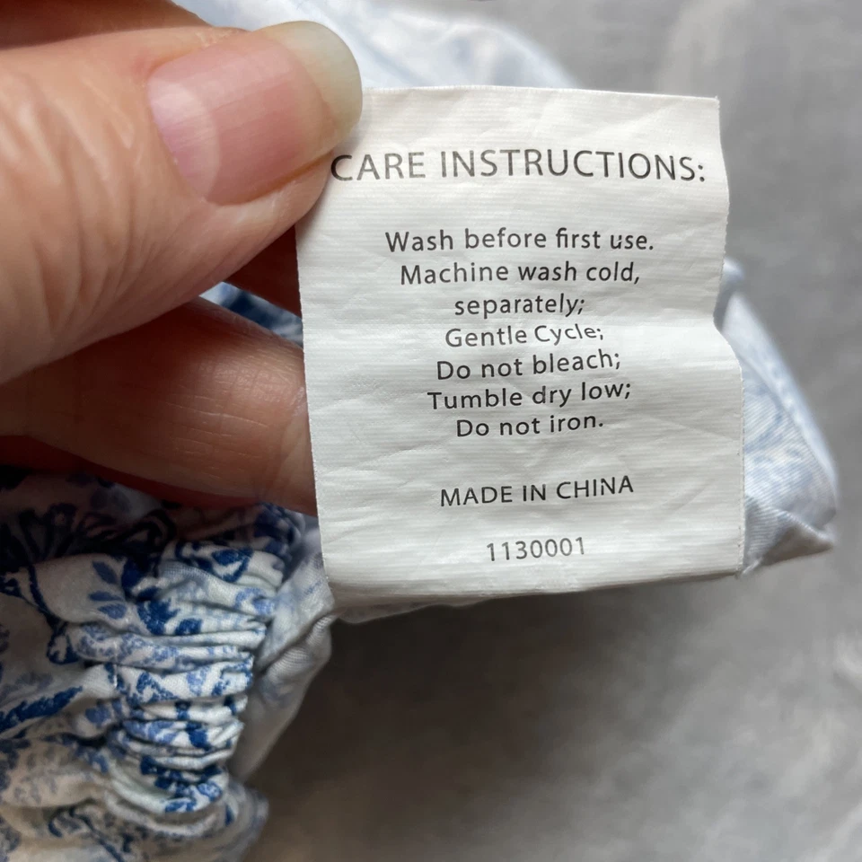 Charisma Ashby Paisley Sheet Set Queen Size Blue Flat Fitted (1) Pillowcase - Image 3 of 4