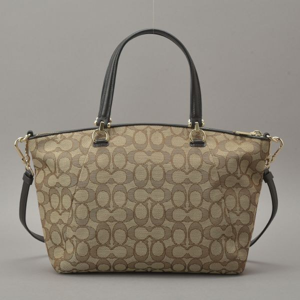 バッグ COACH Signature 2WAY ShoulderBag Handbag COACH Signature 2WAY Handbag Shoulder Bag Brown Beige… - Gem