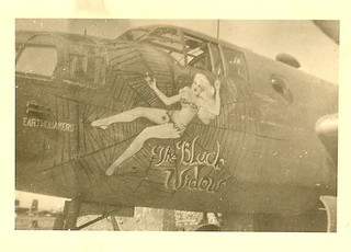 Org. Nose Art Photo: B 25 Bomber "THE BLACK WIDOW"!!!
