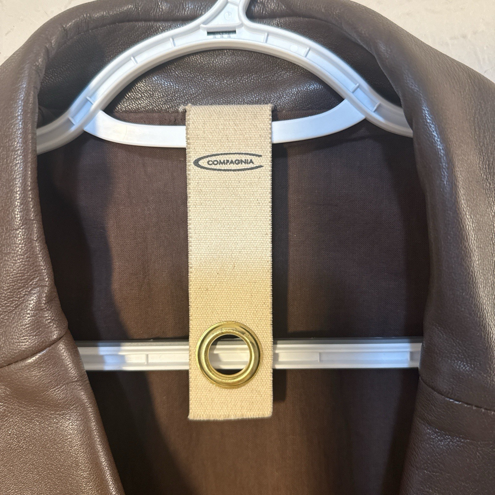 Compagnia Brown Button Front Collared Blazer Pock… - image 3