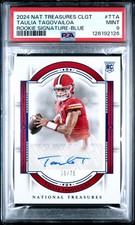 2024 NATIONAL TREASURES COLLEGE ROOKIE SIGNATURES TAULIA TAGOVAILOA 66/75 PSA 9