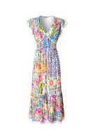 Joe Browns Women's Bold Patchwork Floaty Sleeve Maxi Dress