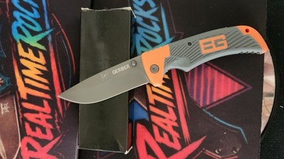 Gerber Bear Grylls Scout Lockback Knife (3.63'' Gray Serr) 31-000754