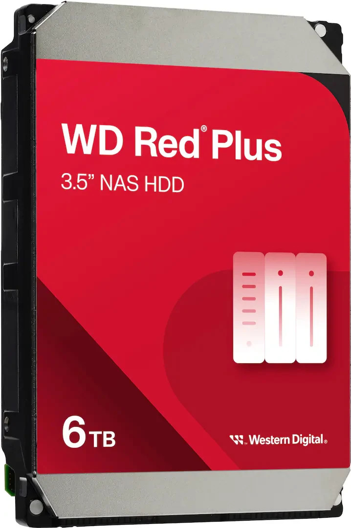 Western Digital 6TB WD Red Plus NAS Internal HDD - 5400 RPM