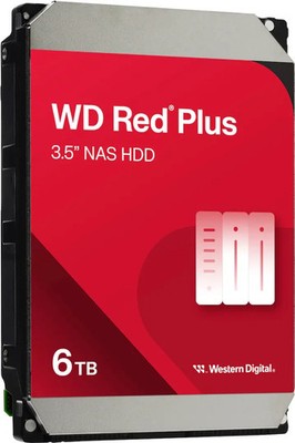 Western Digital 6TB WD Red Plus NAS Internal HDD - 5400 RPM