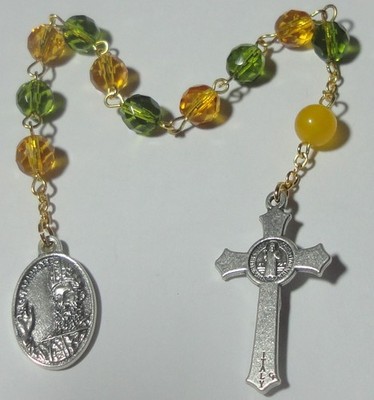 Handmade in the USA St Ambrose Single Decade Rosary - Patron of Bees