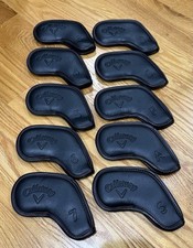 MAGNETIC Callaway Iron Head Cover 10 Pcs 3-P, A, S Black Red Stitches