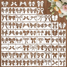 Keluna Bow Stencils for Painting - 65 Pcs Assorted Conquete white