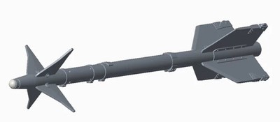 3Dprinted 1/72 Scale Chinese PL-5E Air-to-Air Missile unpainted model