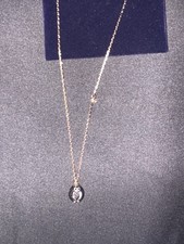 Swarovski penguin Crystal Pendant Necklace Gold Cable Chain 5412367