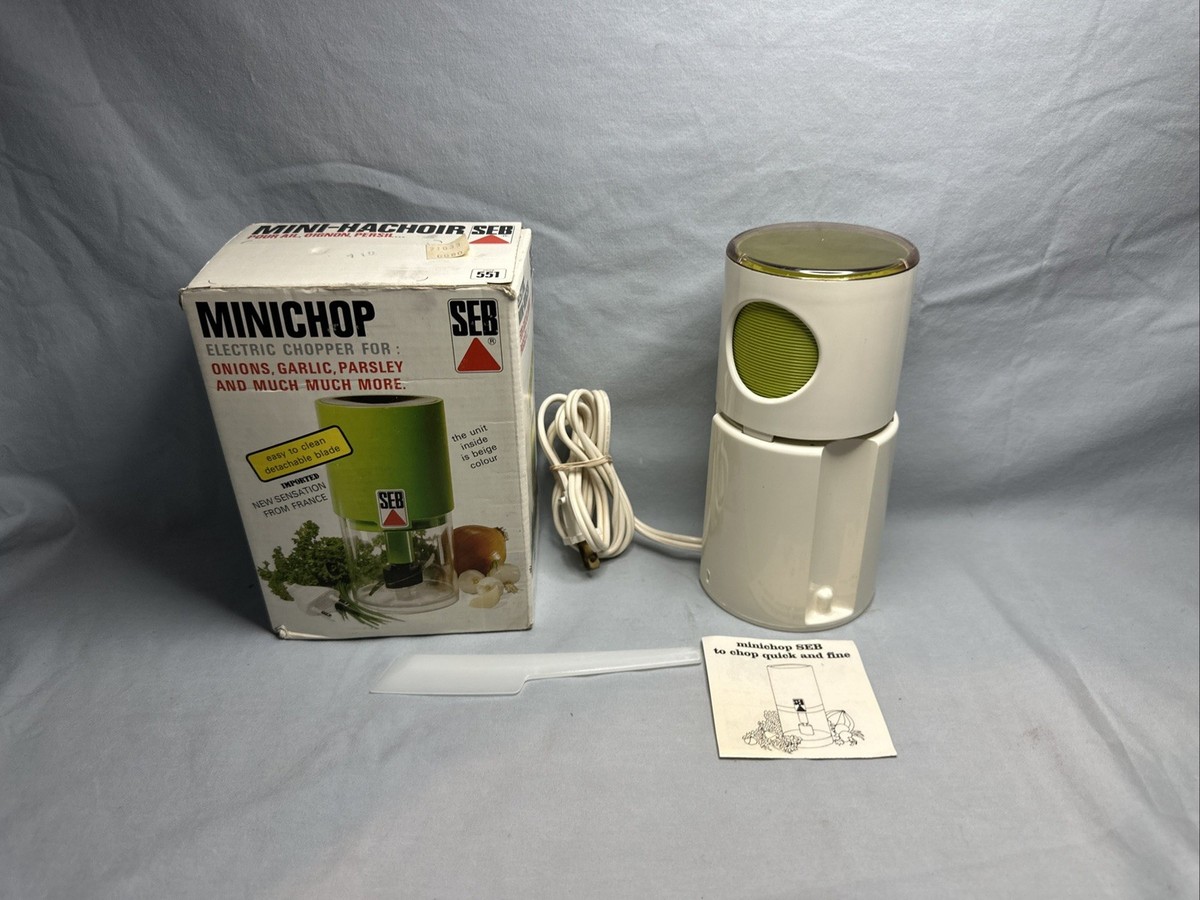 SEB Minichop Electric Chopper 8551 Made in France 1986 Works Great