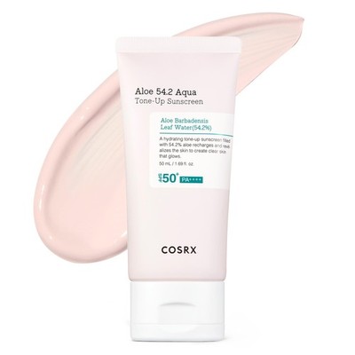 COSRX Aloe 54.2 Aqua Tone-up Sunscreen  SPF 50, Hydratierender, getönter... 