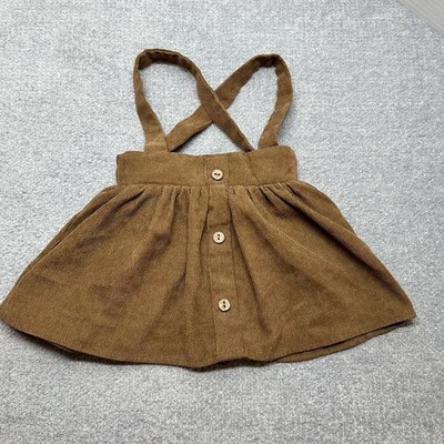 Bailey s blossoms Tan Cord Suspender Skirt 9-12 Months Baby Girl