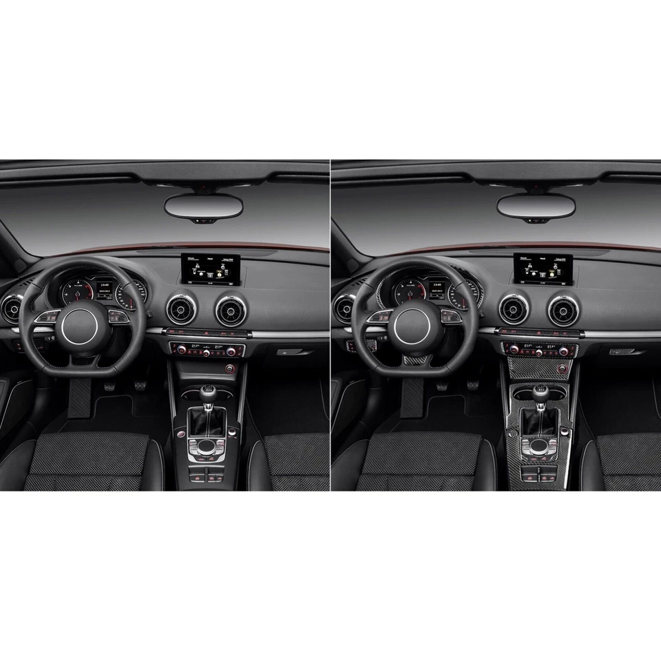 32Pcs Real Carbon Fiber Kits Full Interior Dash Trim For Audi A3 S3 RS3 8V 13-19 - Image 3 of 4