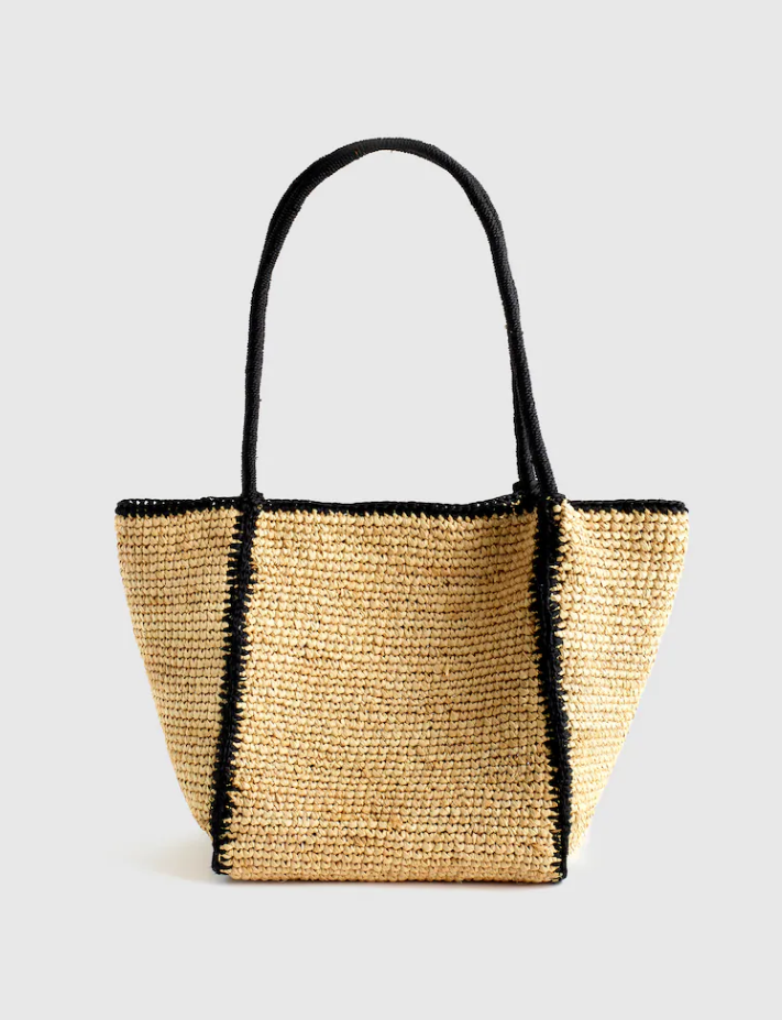 Madewell The Lexington Small Tote in Raffia Woven Shoulder Tote Women's Bag