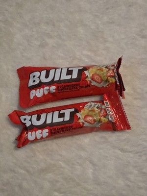 2 Built Strawberry Shortcake Chunk Protein Bars HTF, Exp 2/2/27