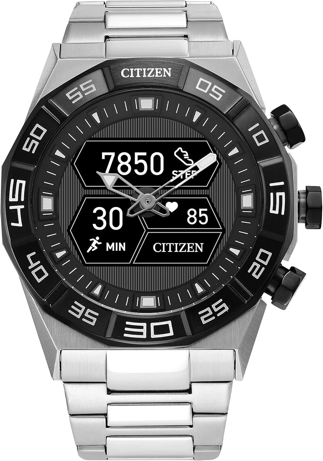 CITIZEN CZ SMART PQ2 HYBRID JX2006-52E Black Dial Silver Watch *NEW SEALED*