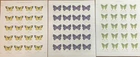5 SHEETS PURPLE, YELLOW OR GREEN  - NON-MACHINABLE STAMPS  - 100 TOTAL