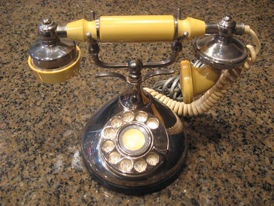 Vintage ITT Own-A-Phone Petite Telephone Series French Style Rotary Dial Phone