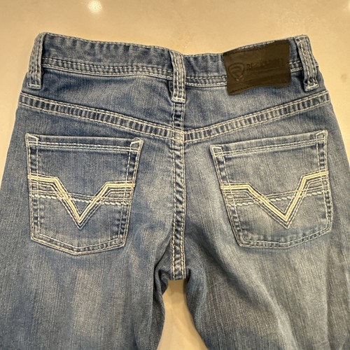 Rock & Roll Denim Boys Size 14R Revolver Slim Fit Jeans Blue Stretch Western - Picture 13 of 19