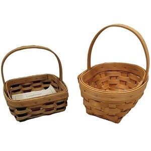 Longaberger Wicker Baskets Holiday Helper 2003 American Cancer Society 1999 Vtg