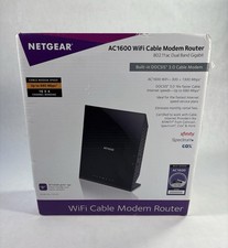 NETGEAR AC1600 Wifi Cable Modem Router C6250 - Black C6250-100NAS Tested
