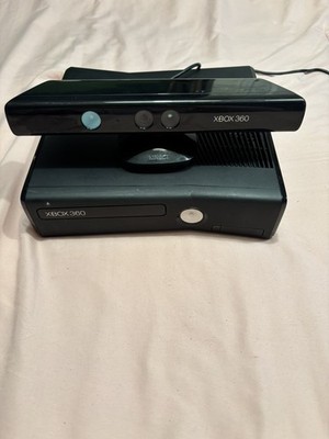 Microsoft Xbox 360 S Console Model 1439 Black  W/Power Supply/Kinect Tested Work