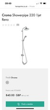 Hansgrohe 27224000 Croma 220 Showerpipe Reno chrome