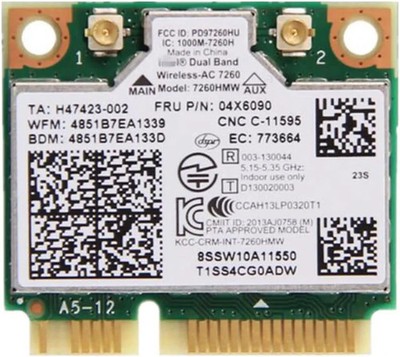 Intel Wireles ac 7260 Mini Pcie wifi Card Bluetooth 4.0 04X6010 04W3814 04X6090
