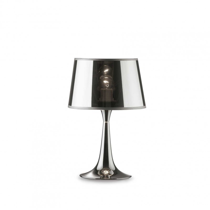 Lampada LONDON TL1 SMALL Ideal Lux 032368 | Design Cromo Semitrasparente