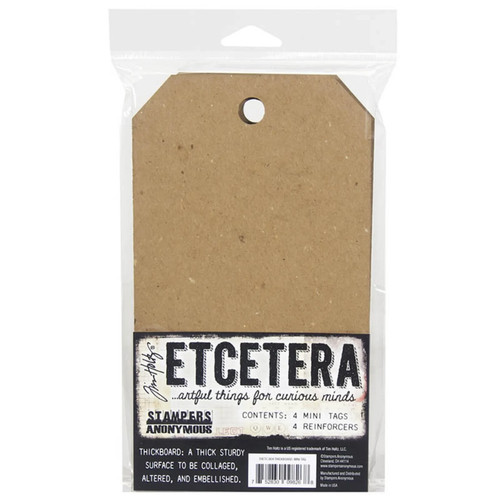 Stampers Anonymous Tim Holtz Etcetera Chipboard MIni Tags THETC016 - Picture 2 of 4
